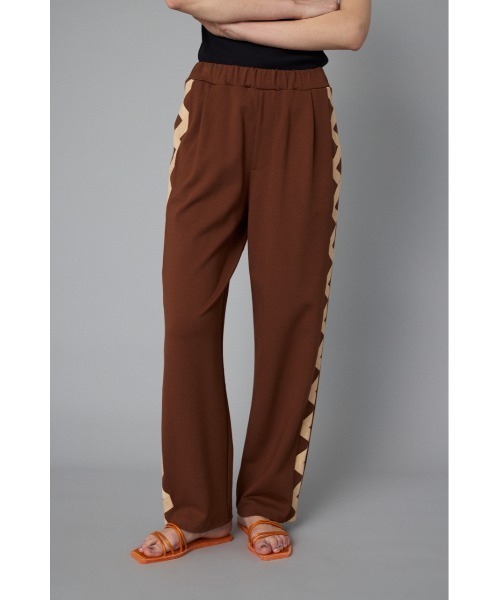 HeRIN.CYE ニット トラックパンツ サイドライン HeRIN.CYE パンツ Side line cut pants サイドラインカット