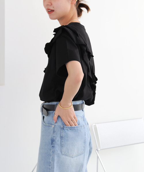tシャツ 「追加」アシンメトリーフリルTEE レディース JOURNAL STANDARD relume tシャツ 「追加」アシンメトリーフリル