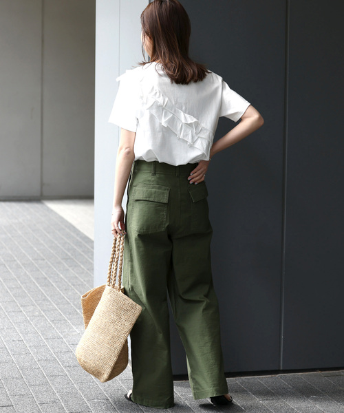 JOURNAL STANDARD relume tシャツ 「追加」アシンメトリーフリル