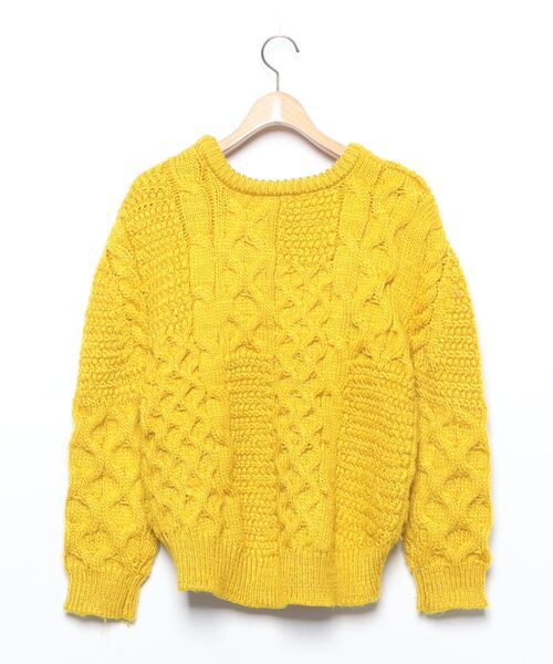 「KBF」 長袖ニット ONE イエロー レディース_画像2