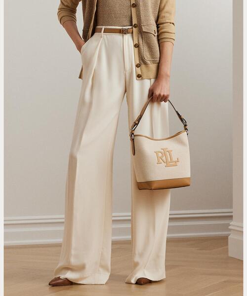 LAUREN RALPHLAUREN ミディアム バケットバッグ Witley 2way セール】 レザー ミディアム Witley バケット バッグ