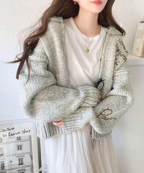 「Java」 ジップアップブルゾン LARGE アイボリー レディース_画像3