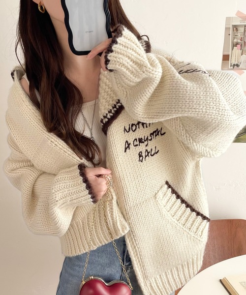 「Java」 ジップアップブルゾン LARGE アイボリー レディース_画像8