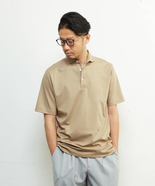 MEN'S MELROSE ポロシャツ 「WEB限定」ICE PACK NYLON ホリゾンタル