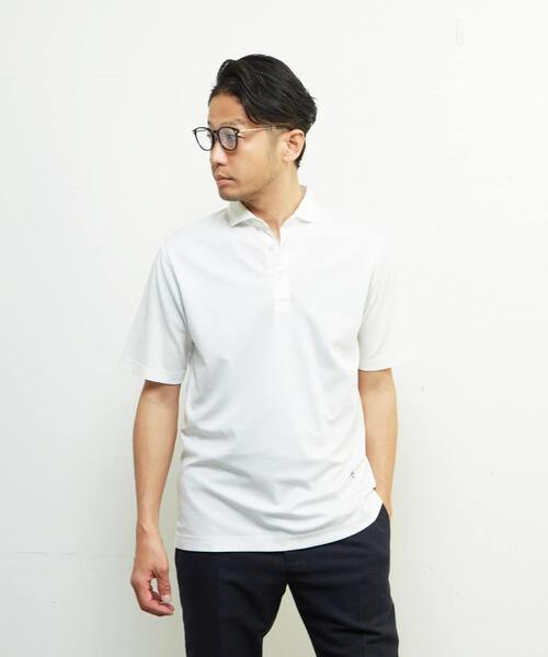 MEN'S MELROSE ポロシャツ 「WEB限定」ICE PACK NYLON ホリゾンタル