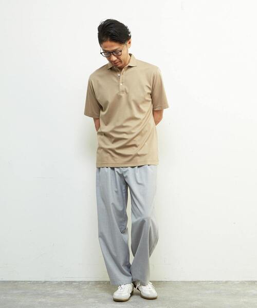MEN'S MELROSE ポロシャツ 「WEB限定」ICE PACK NYLON ホリゾンタル