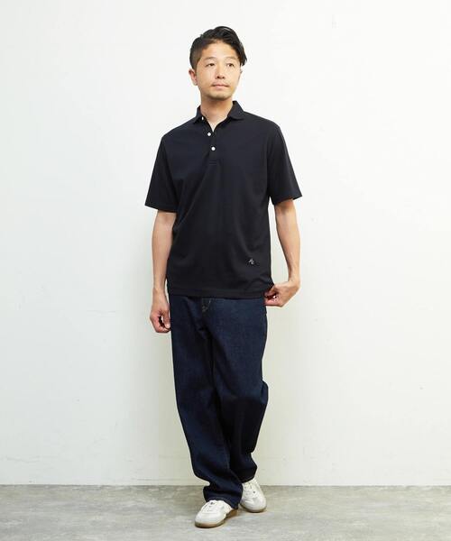 MEN'S MELROSE ポロシャツ 「WEB限定」ICE PACK NYLON ホリゾンタル