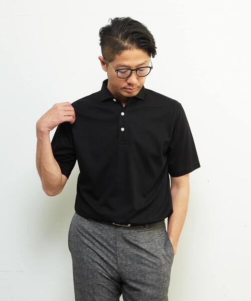 MEN'S MELROSE ポロシャツ 「WEB限定」ICE PACK NYLON ホリゾンタル