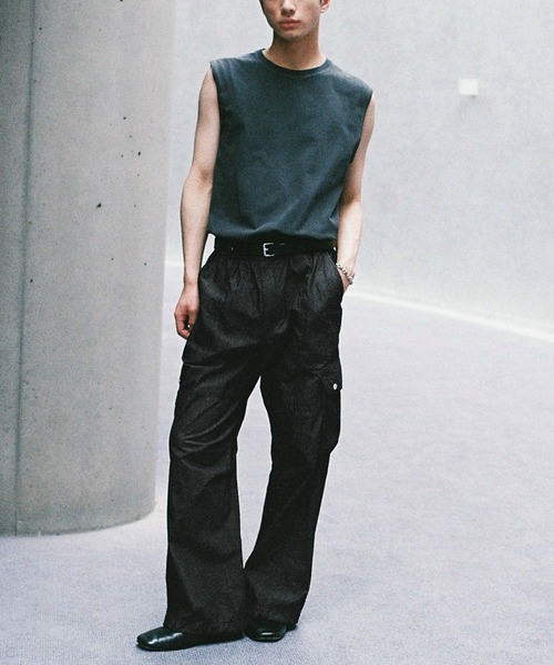 【WYM LIDNM】CURVED FLARE DENIM SLACKS M CURVED FLARE DENIM SLACKS（デニムパンツ）｜WYM LIDNM（ウィム