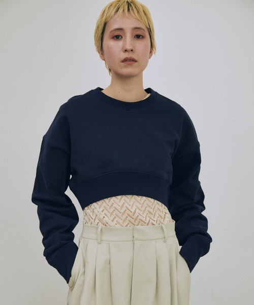 トレーナー スウェット Dart Cropped Sweat レディース