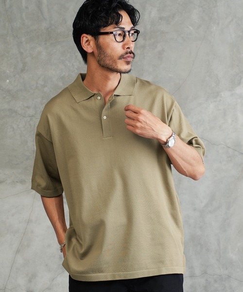 JIGGYS SHOP ポロシャツ ドライタッチ 5分袖 ニットポロシャツ