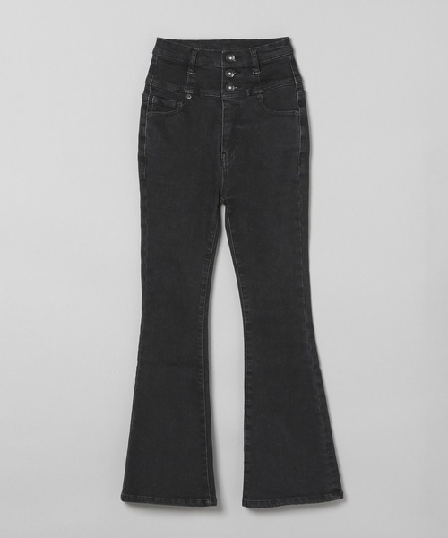[JEANASIS] ботинки cut Denim брюки MEDIUM черный женский 