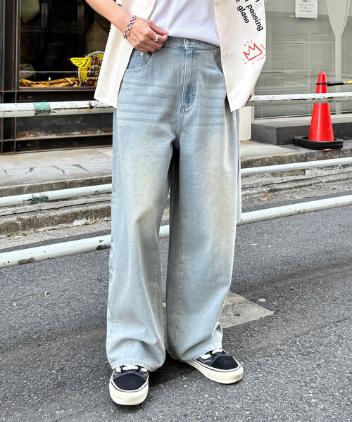 CIAOPANIC（チャオパニック） ワイドパンツ ジーンズ オーバーダイ