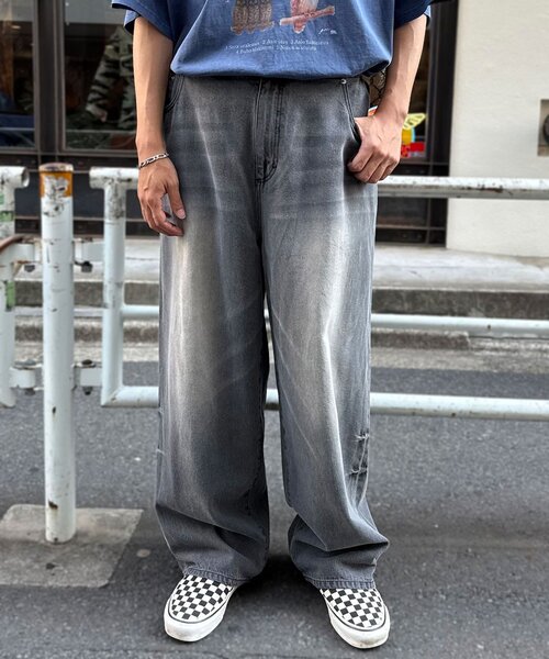 CIAOPANIC（チャオパニック） ワイドパンツ ジーンズ オーバーダイ