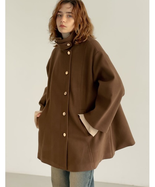 Re:EDIT（リエディ） ステンカラーコート LARGE ブラウン レディース