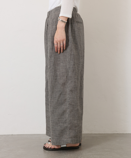 JOURNAL STANDARD LUXE パンツ 60リネンガーゼ タックパンツ