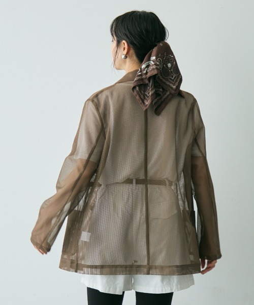 SCULPTOR メッシュ　シアー　ジャケット　レッド SCULPTOR メッシュ シアー ジャケット レッド - メルカリ