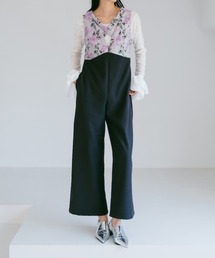 sahara（サハラ） オールインワン Cross Neck Jacquard Jumpsuits