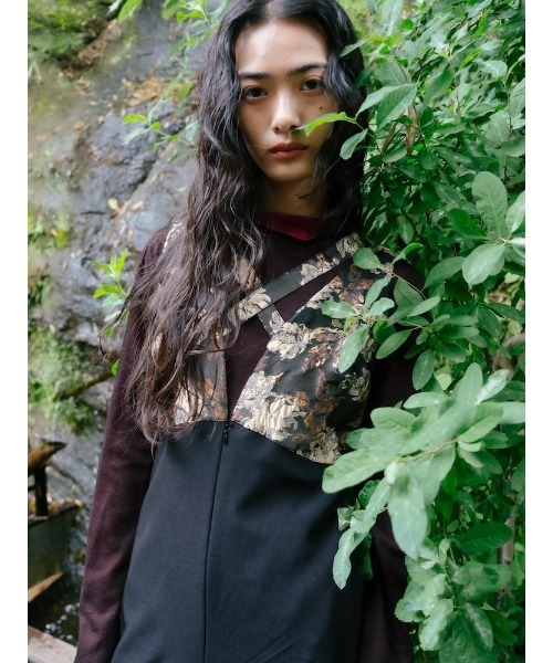 sahara（サハラ） オールインワン Cross Neck Jacquard Jumpsuits