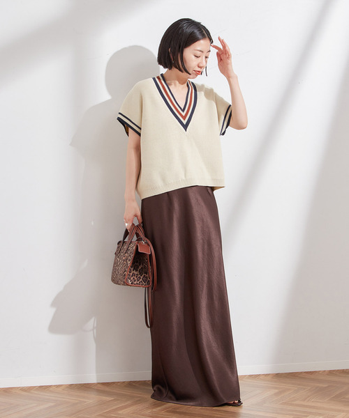 【新品未使用】2024SSジレ ジャガード journal standard L'essage ベスト ジレ ラインベスト