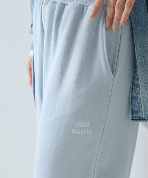 Whim Gazette スウェットパンツ ジャージ ロゴ裏毛ワイドパンツ