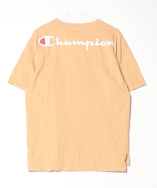 「Champion」 半袖Tシャツ M ブラウン メンズ