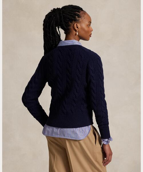 POLO RALPH LAUREN カーディガン ケーブルニット ウールカシミヤ
