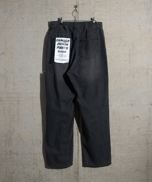 「JOHN'S CLOSET」 「Jungle Storm」ダメージ加工デニムパンツ MEDIUM サックスブルー メンズ