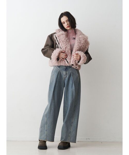 jouetie（ジュエティ） ムートンコート ボアコート フェイクムートン