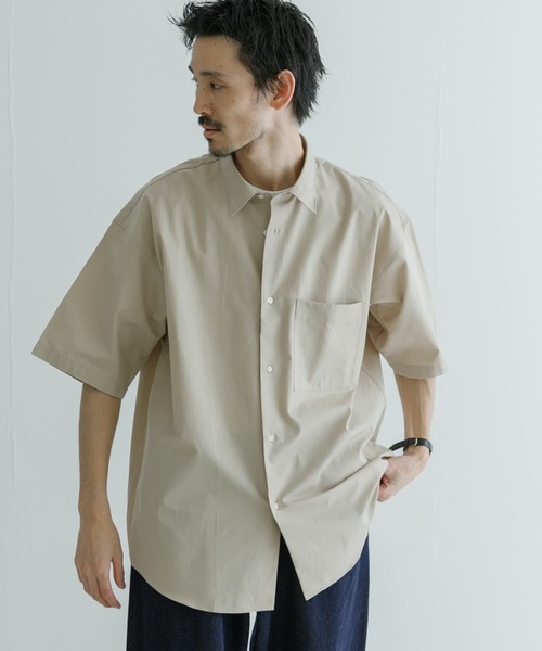 「THOMAS MASON」 半袖シャツ「URBAN RESEARCHコラボ」 MEDIUM ロイヤルブルー メンズ_画像7