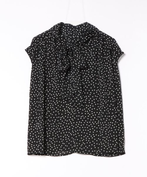 「Gready Brilliant」 「AuieF」半袖ブラウス 38 ホワイト×ブラック レディース_画像2