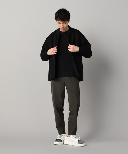 セーター ニット ワイドシルエット 片畦ニット メンズ