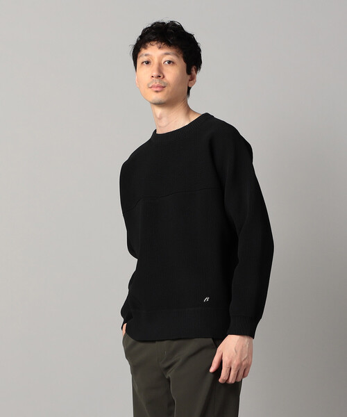 セーター ニット ワイドシルエット 片畦ニット メンズ