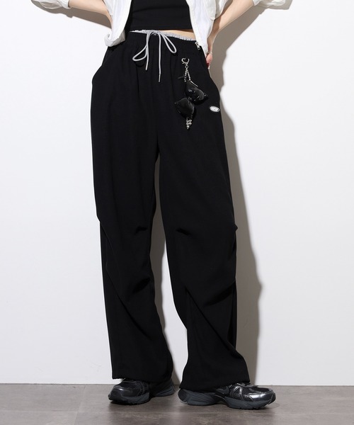 WORKS パンツ チャーム付パラシュートパンツ レディース : ZOZOTOWN