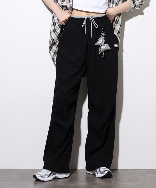 WORKS パンツ チャーム付パラシュートパンツ レディース : ZOZOTOWN