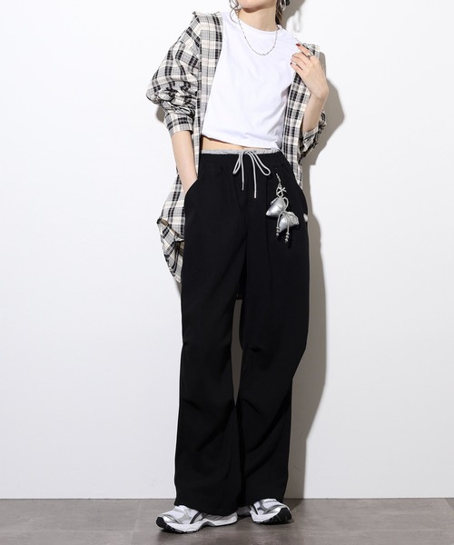 WORKS パンツ チャーム付パラシュートパンツ レディース : ZOZOTOWN