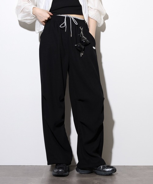 WORKS パンツ チャーム付パラシュートパンツ レディース : ZOZOTOWN