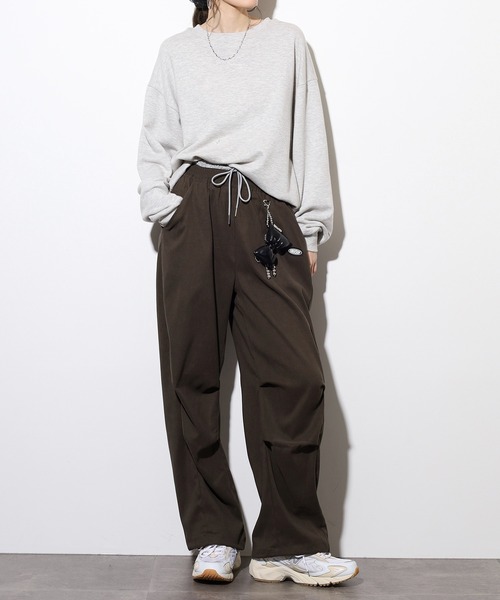 WORKS パンツ チャーム付パラシュートパンツ レディース : ZOZOTOWN