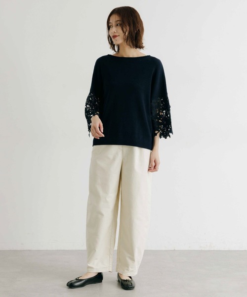 アナイ☆今季☆2017AW☆袖レースニット セール】 袖レースニット≪手洗い可能≫ （ニット・セーター）｜QUEENS