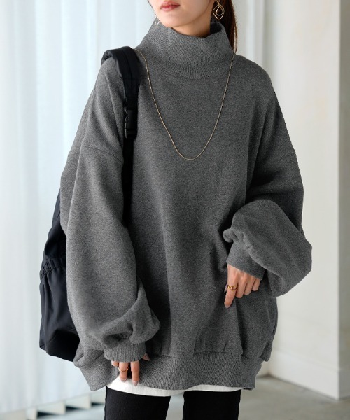 HUG.U（ハグユー） トレーナー スウェット 特暖 裏シャギーハイネック