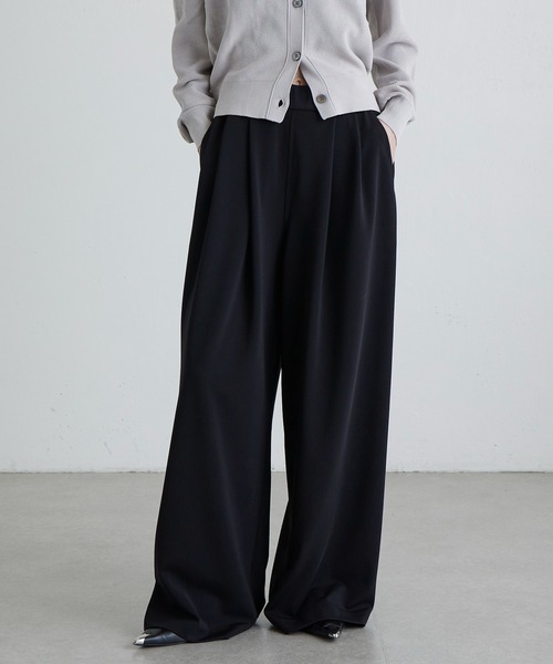 Lui's（ルイス） スラックス パンツ ポンチ2タックワイドパンツ