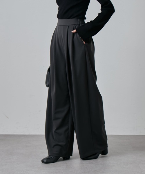 Lui's（ルイス） スラックス パンツ ポンチ2タックワイドパンツ