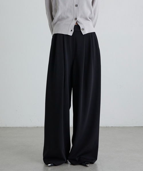 Lui's（ルイス） スラックス パンツ ポンチ2タックワイドパンツ