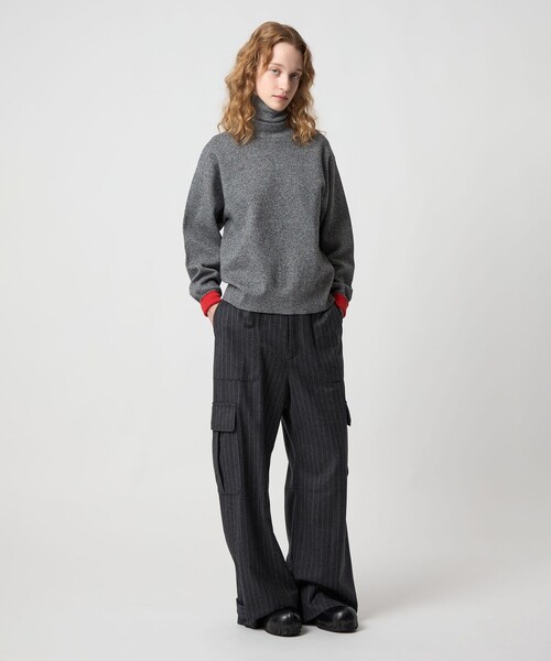 6 ROKU ロク カーゴパンツ ワークパンツ ワイド 38 M グレー 秋冬 6 カーゴパンツ 「6(ROKU)」W カーゴパンツ レディース : ZOZOTOWN