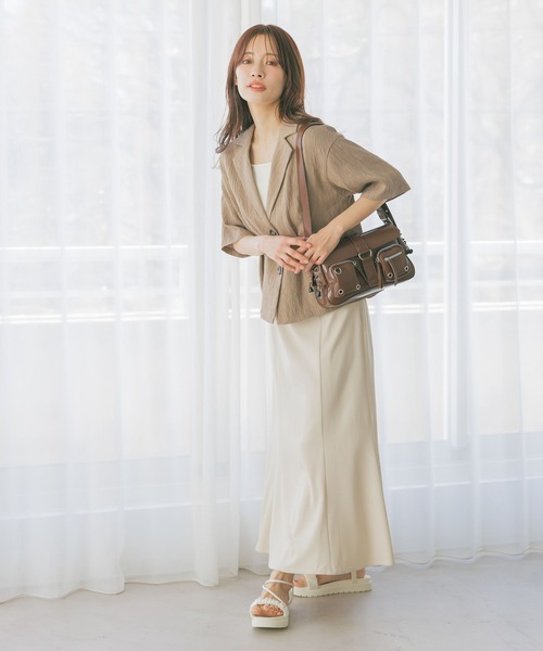 「mysty woman」 ジャケット FREE ダークベージュ レディース_画像7