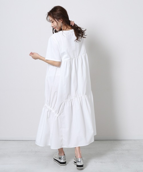 「Re.Verofonna」 半袖ワンピース 38 ブラック レディース_画像3