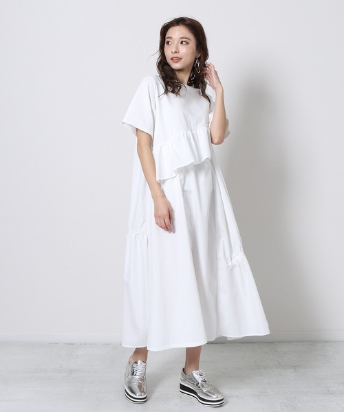 「Re.Verofonna」 半袖ワンピース 38 ブラック レディース_画像4