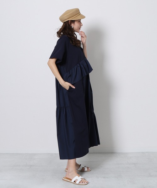 「Re.Verofonna」 半袖ワンピース 38 ブラック レディース_画像5