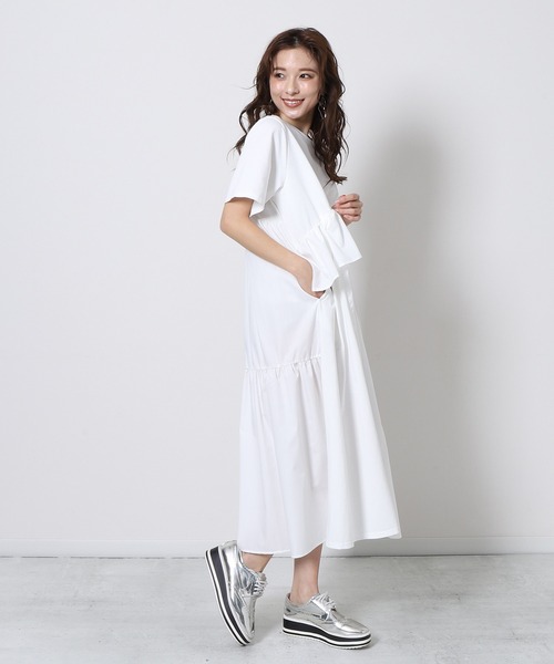 「Re.Verofonna」 半袖ワンピース 38 ブラック レディース_画像6