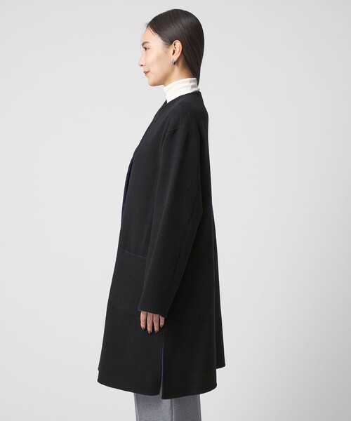 A DAY IN THE LIFE ノーカラーコート コート リバーシブル Aライン